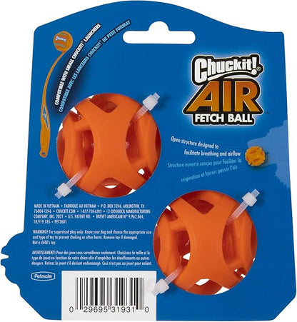 Chuckit! Air Fetch Ball Dog Toy, Small (2 Inch Diameter), for dogs 0-20 lbs, Pack of 2