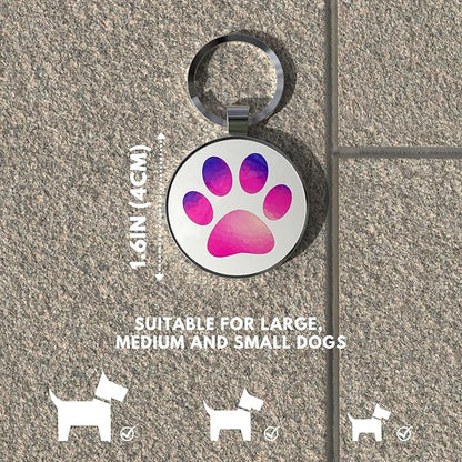 QR Code Dog Tag,Dog Tags Personalized for Pets, Custom Dog Name ID Tags Personalized Dog and Cat Tags -Free Online&Scan QR Receive Instant Location Alert Email