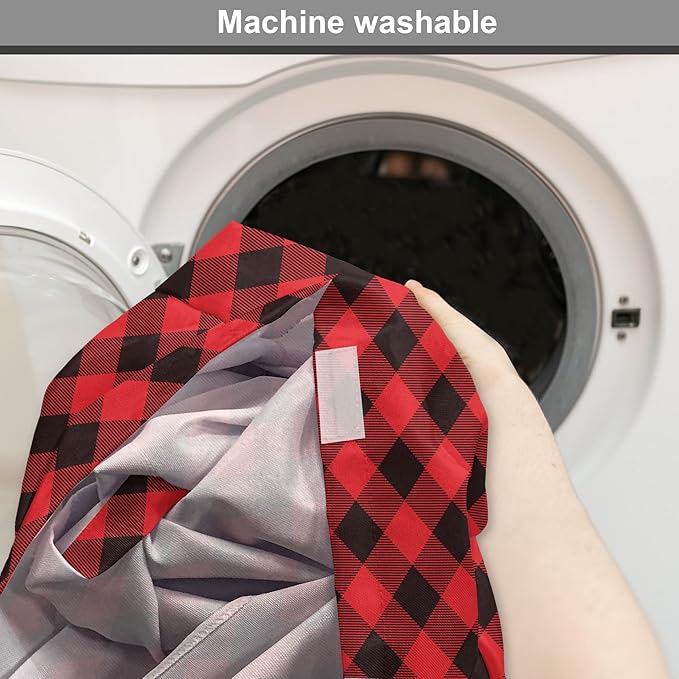 Lunarable Buffalo Plaid Dog Crate Cover, Grid Style Illustration with Horizontal Lines Pattern Diamond, Easy to Use Pet Kennel Cover for Medium Large Dogs, 42 Inch, Orange and Charcoal Grey