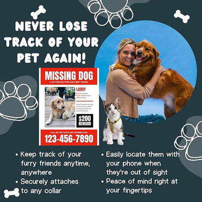 Dog Air Tag Holder (3-Pack) | Apple Air Tag GPS Tracker for Dogs | Airtag Dog Collar Holder | Airtag Holder for Dog Collar | Air Tag Holders | Black, White & Red