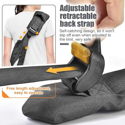 Dog Cat Sling Carrier Adjustable Padded Shoulder Strap with Zipper Pocket for Outdoor Travel (Black)