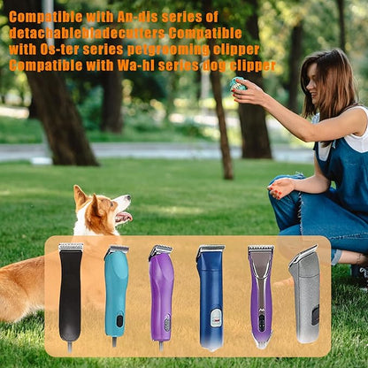 10 Blades Compatible With Andis/Oster A5/Wahl KM-10 Series Dog Clippers - Detachable Replacement Grooming Blades (Gold 10#/3PCS)