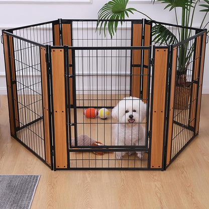 Heavy Duty Dog Playpen 32 Inch Height - Indoor Outdoor Pet Fence Enclosure for Medium and Small Dogs - Foldable Puppy Exercise Pen for Indoor and RV Camping or Yard