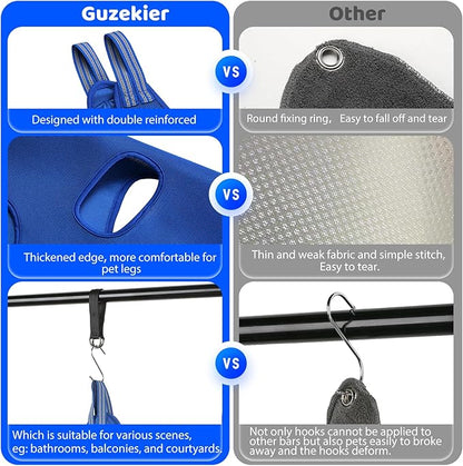 Guzekier Dog Grooming Hammock for Trim Nail, Dog Sling for Grooming, Dog Hammock Restraint Bag with Nail Clippers/Trimmer, Nail File, Pet Comb,Ear/Eye Care