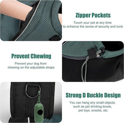 Pet Carrier Sling, Puppy Dog Sling Hands-Free, Pet Carrier Sling Bag for Small Dog, Dog Sling Bag 15 lbs for Travel Outdoor Parties Hiking Riding Travelling