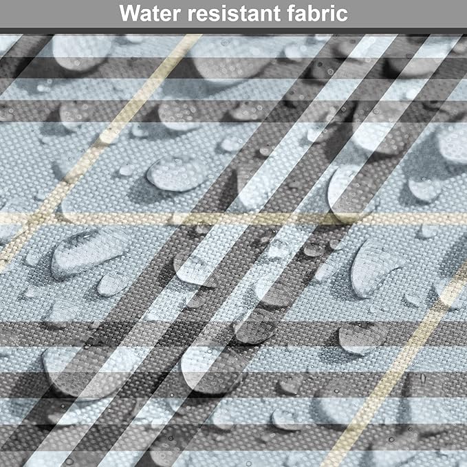 Lunarable Plaid Dog Crate Cover, Traditional Vintage Pattern with Modern Look Checkered Pastel Colored, Easy to Use Pet Kennel Cover for Medium Large Dogs, 36 Inch, Pale Blue Dimgray Cream