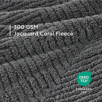 Bedsure Dog Blanket for Large Dogs Washable - Soft Fluffy Puppy Blanket with Premium 300GSM Coral Fleece, Cozy Calming Cat Blankets for Indoor Cats, Fuzzy Pet Blanket for Kitten Doggy, Grey, 40x50IN