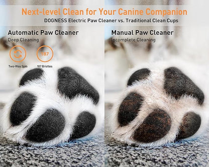 DOGNESS Automatic Dog Paw Cleaner, Rechargeable Paw Washer for Dogs Portable Electric Paw Cleaner Cup for Medium to Large Dogs (Pink)