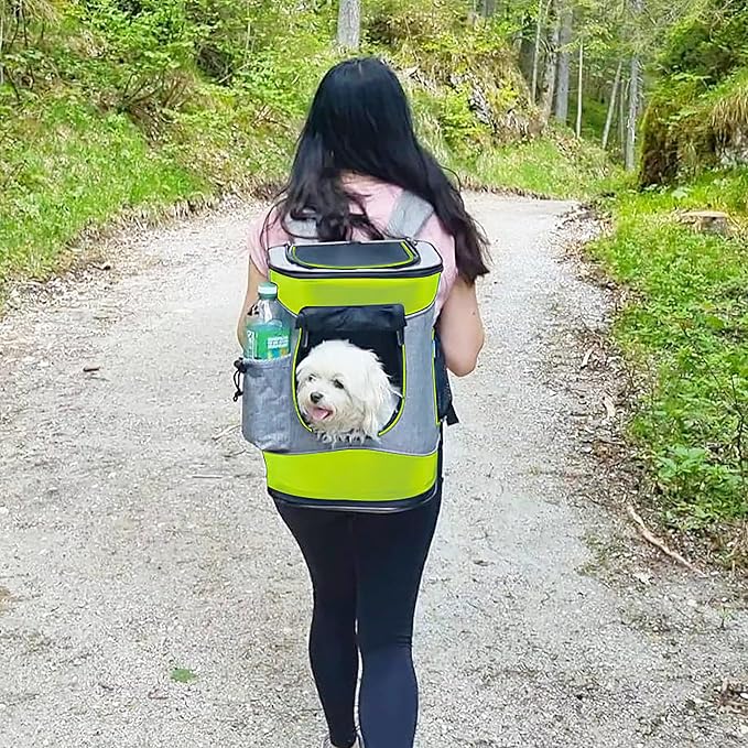 Kritter Planet Pet Carrier Backpack for Dogs and Cats, Breathable Pet Backpack with 2 Mesh Window,Portable Pet Carrier for Camping