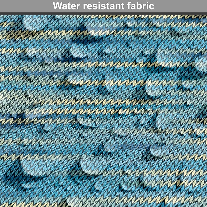 Lunarable Yellow and Blue Dog Crate Cover, Knitted Melange Inspired Graphic Clothing Texture Pattern, Easy to Use Pet Kennel Cover for Medium Large Dogs, 48 Inch, Pale Yellow Navy Blue