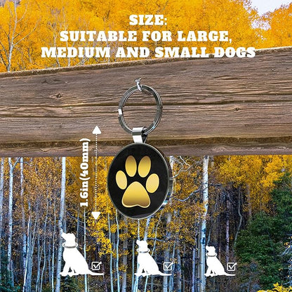 QR Code Dog Tag,Dog Tags Personalized for Pets, Custom Dog Name ID Tags Personalized Dog and Cat Tags -Free Online&Scan QR Receive Instant Location Alert Email
