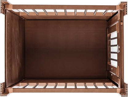 New Age Pet ECOFLEX Dog Crate End Table - Furniture-Style Pet Crate for Crate Trained Dogs - Stainless Steel Tubing & a Latched Closure - 10 Year Manufacturer's Warranty, Small