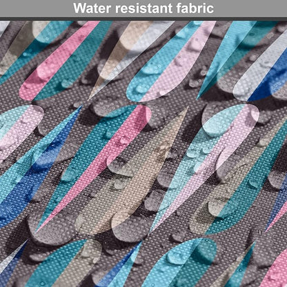 Ambesonne Mid Century Dog Crate Cover, Modern Style Retro Pattern Droplet Shapes Mosaic in Tones, Easy to Use Pet Kennel Cover for Small Dogs Puppies Kittens, 18 Inch, Taupe Blue