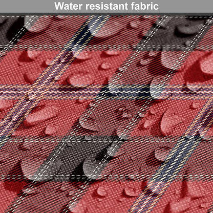 Lunarable Buffalo Plaid Dog Crate Cover, Arrangement with Lumberjack Themes Geometric Concept Pattern Print, Easy to Use Pet Kennel Cover for Medium Large Dogs, 42 Inch, Vermilion and Grey