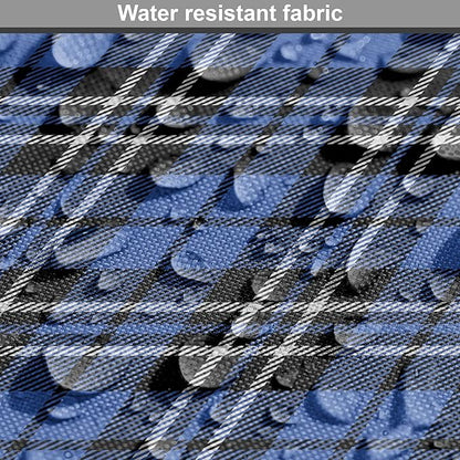 Lunarable Plaid Dog Crate Cover, Classical Old Fashioned Abstract Pattern Design Scottish Country Style, Easy to Use Pet Kennel Cover for Cats & Medium Dogs, 30 Inch, Violet Blue Black White