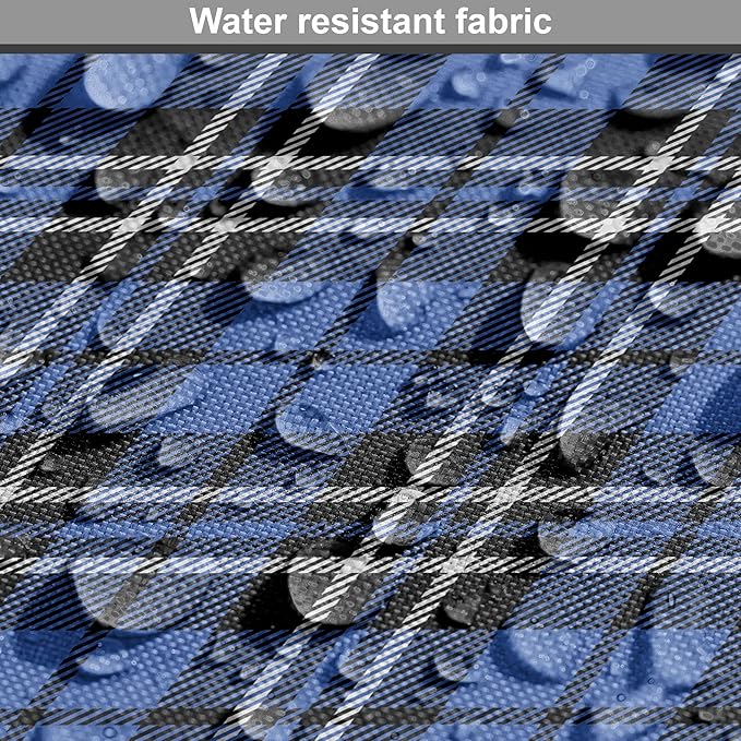 Lunarable Plaid Dog Crate Cover, Classical Old Fashioned Abstract Pattern Design Scottish Country Style, Easy to Use Pet Kennel Cover for Medium Large Dogs, 48 Inch, Violet Blue Black White