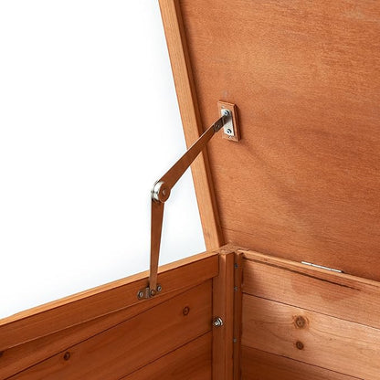 TAKUKA Outdoor Wooden Dog House for Small Medium Large Sized Dogs，Extra Waterproof Durable Dog Kennel with Wooden Floor for Garden Backyard Farm (34" W x 25" D x 23" H)