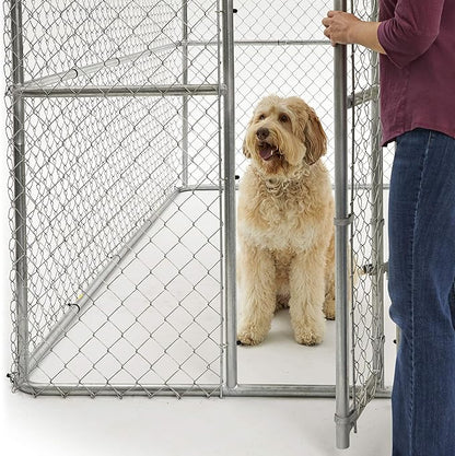 MidWest Homes for Pets Chain Link Portable Kennel with a Sunscreen, 6L x 4W x 4H Feet, K9 Kennel K9644