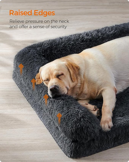 Feandrea Dog Bed, Orthopaedic Dog Sofa Bed for Medium Dogs, Waterproof Ped Bed with Removable Washable Cover, 36 x 27 x 9 Inches, Dark Gray UPGW232G02
