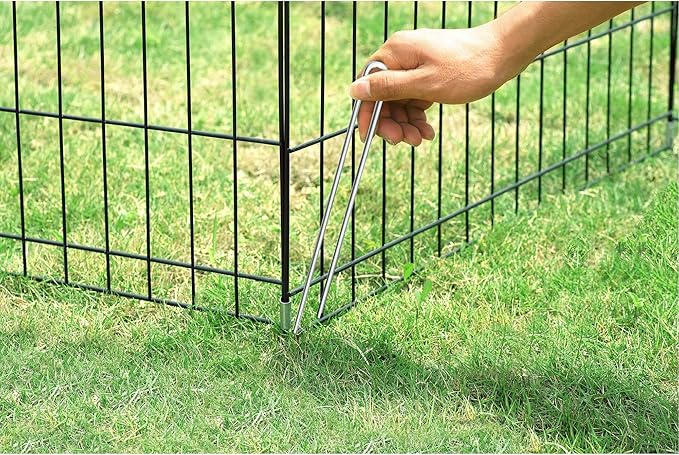 Pet Trex 24" Exercise Playpen for Dogs Eight 24" x 24" High Panels with Gate