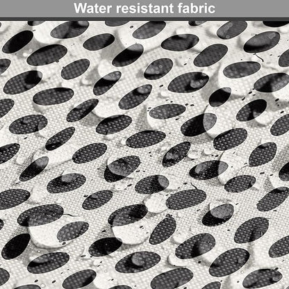 Lunarable Abstract Dog Crate Cover, Monochrome Grunge Pattern with Modern Round Shapes Print, Easy to Use Pet Kennel Cover for Medium Large Dogs, 48 Inch, Grey Charcoal