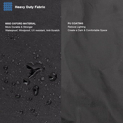 Dog Crate Cover 42in Waterproof Pet Kennel Cover for Outdoor/Indoor Protection, Durable Windproof Crate Cover Universal Fit for Wire Dog Crate (42''L*28''W*30''H-Black)