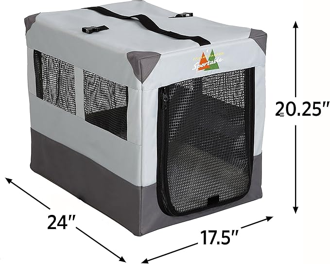 MidWest Homes for Pets Portable Tent Crate, 24 by 17.5 by 20.25-Inch