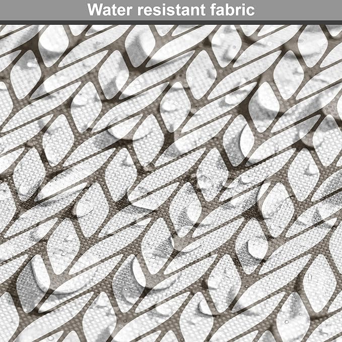 Lunarable Taupe and White Dog Crate Cover, Traditional Nordic Design with Geometric Motifs in Vertical Order, Easy to Use Pet Kennel Cover for Small Dogs Puppies Kittens, 22 Inch, White Taupe