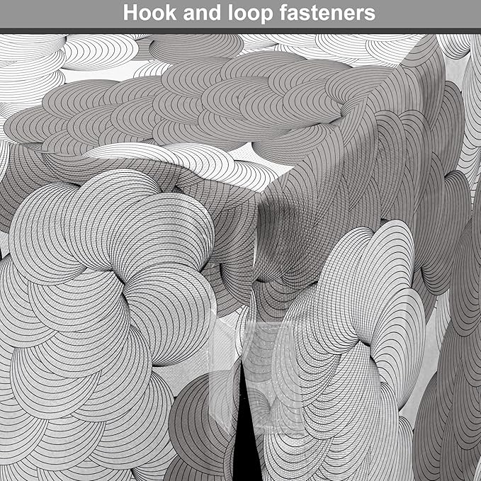 Lunarable Abstract Dog Crate Cover, Seigaiha Inspired Lines Curvy Elements Illustration in Greyscale Tones Print, Easy to Use Pet Kennel Cover for Medium Large Dogs, 42 Inch, Pale Taupe Grey