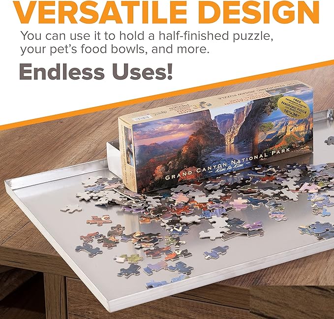 You & Me Replacement Dog Crate Pan Chew Proof and Crack Proof Pet Kennel Tray Pan Metal Pan for Dog Cage Training Crate Pan Pet Supplies (Stainless Steel, 36 x 22.2 x 1)