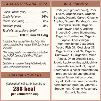 Primal Freeze Dried Dog Food Pronto, Pork; Scoop & Serve, Complete & Balanced Meal; Also Use As Topper or Treat; Premium, Healthy, Grain Free, High Protein Raw Dog Food (25 oz, 2-Pack)