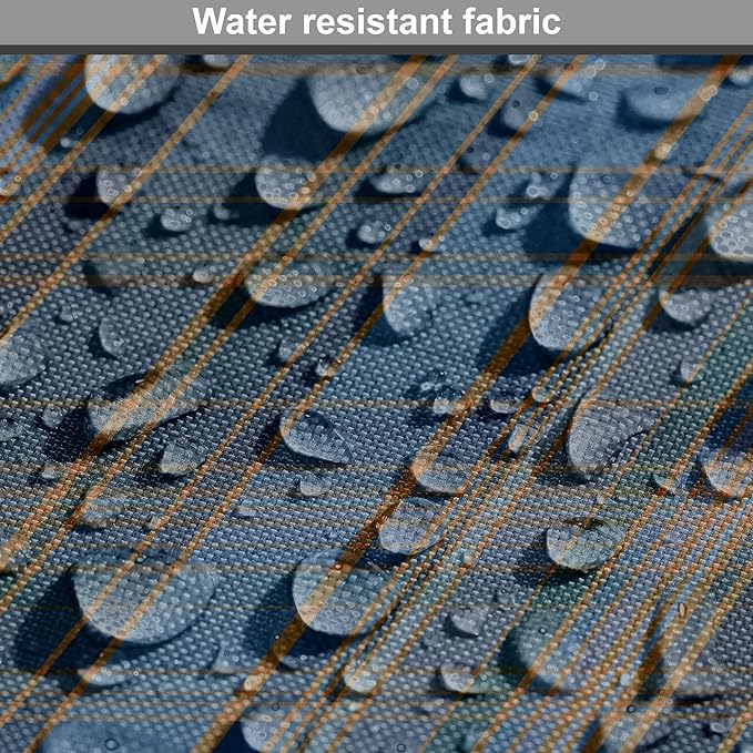 Lunarable Plaid Dog Crate Cover, Striped Geometric British Pattern Modern Design Elements in Patel Colors, Easy to Use Pet Kennel Cover for Medium Large Dogs, 18 Inch, Azure Blue and Marigold