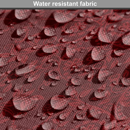 Lunarable Burgundy Dog Crate Cover, Intricate Spring Motifs Abstract Style Blossoming Branches Flower Buds, Easy to Use Pet Kennel Cover for Medium Large Dogs, 36 Inch, Burgundy Red