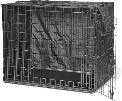 MidWest Homes for Pets Dog Crate Cover, Privacy Dog Crate Cover Fits MidWest Dog Crates, Crate Cover Only, Machine Wash & Dry, Black, 54-Inch