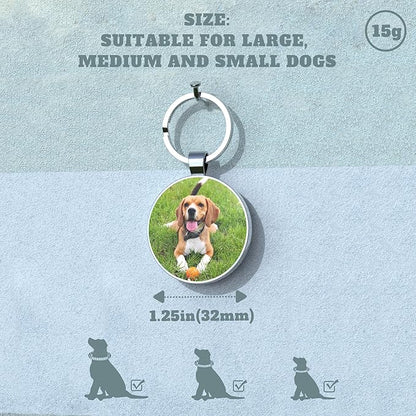 QR Code Dog Tag,Dog Tags Personalized for Pets, Custom Dog Name ID Tags Personalized Dog and Cat Tags -Free Online&Scan QR Receive Instant Location Alert Email