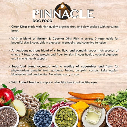 Pinnacle Trout & Pumpkin Dry Dog Food 4 lb, Infused with Broth