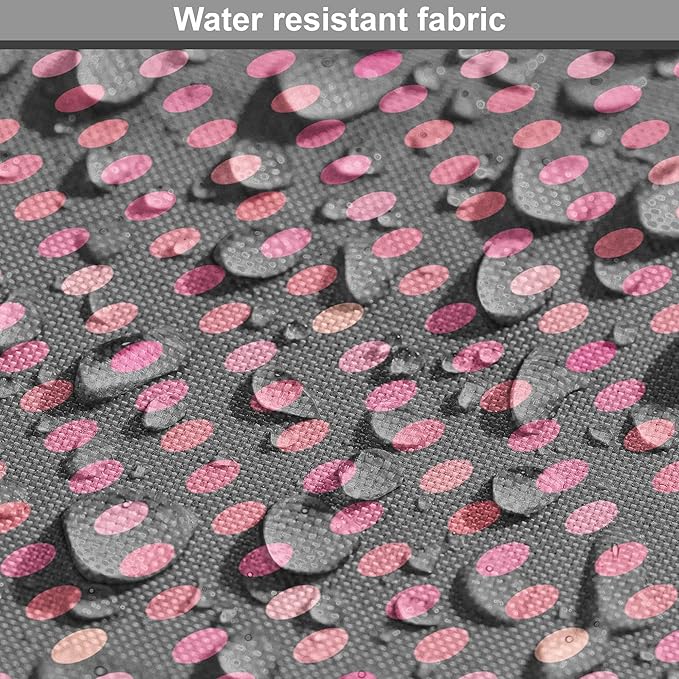 Lunarable Dusty Rose Dog Crate Cover, Retro Polka Dots Pattern in Pink Colors Spotted Texture Image, Easy to Use Pet Kennel Cover for Medium Large Dogs, 48 Inch, Pink Peach Charcoal Grey