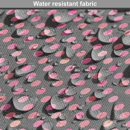 Lunarable Dusty Rose Dog Crate Cover, Retro Polka Dots Pattern in Pink Colors Spotted Texture Image, Easy to Use Pet Kennel Cover for Medium Large Dogs, 48 Inch, Pink Peach Charcoal Grey