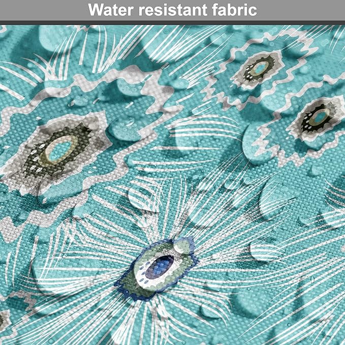 Lunarable Abstract Dog Crate Cover, Surreal and Flourishing Botanical Floral Ornaments Pattern, Easy to Use Pet Kennel Cover for Small Dogs Puppies Kittens, 18 Inch, Cadet Blue Grey