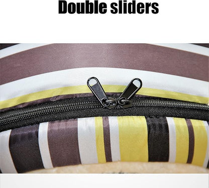 Dog Bed,2 Ways to Use,Indoor Pet House with Fluffy Mat,Removable and Washable Cover,Splash-Proof House and Non-Slip Bottom,for Large Dogs(XL Vertical Stripes)