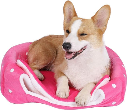 Spring Fever Hamster Guinea Pig Rabbit Dog Cat Chinchilla Hedgehog Bird Small Animal Pet Bed House Hideout Cage Accessorie C Pink S (12.2 * 12.2 inch)