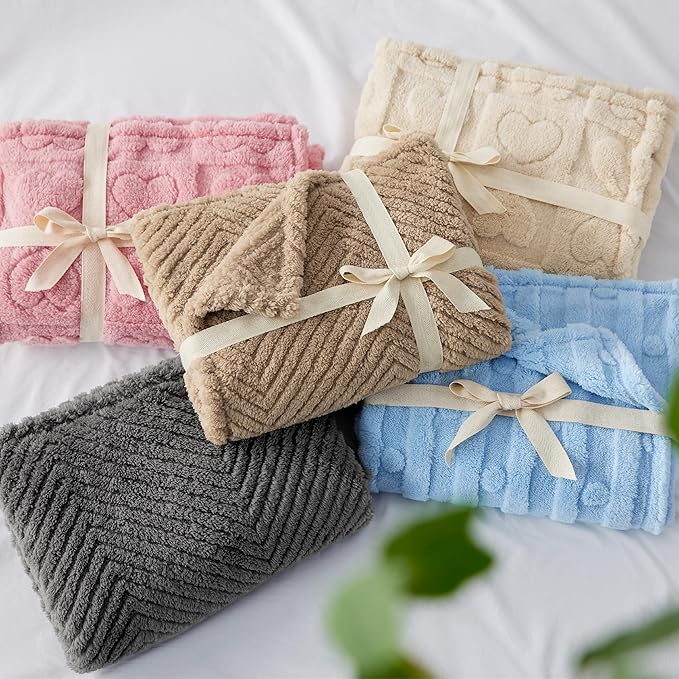 Bedsure 1 Pack 2 Dog Blankets for Small Dogs - 2pcs Washable Soft Fluffy Puppy Blanket with Premium 300GSM Coral Fleece, Cozy Cat Blankets for Indoor Cats, Fuzzy Pet Blanket for Kitten Doggy, Blue