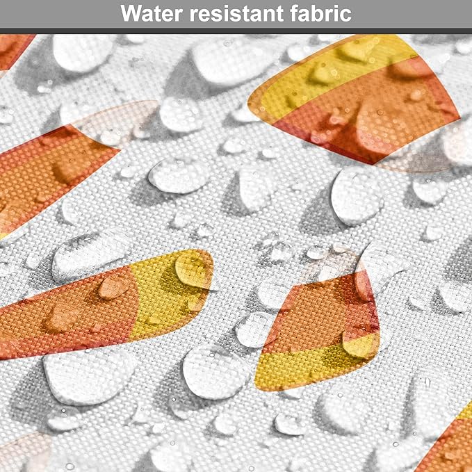 Lunarable Candy Corn Dog Crate Cover, Continuing Halloween Themed Dessert on a Plain Background, Easy to Use Pet Kennel Cover for Small Dogs Puppies Kittens, 18 Inch, Orange Earth Yellow