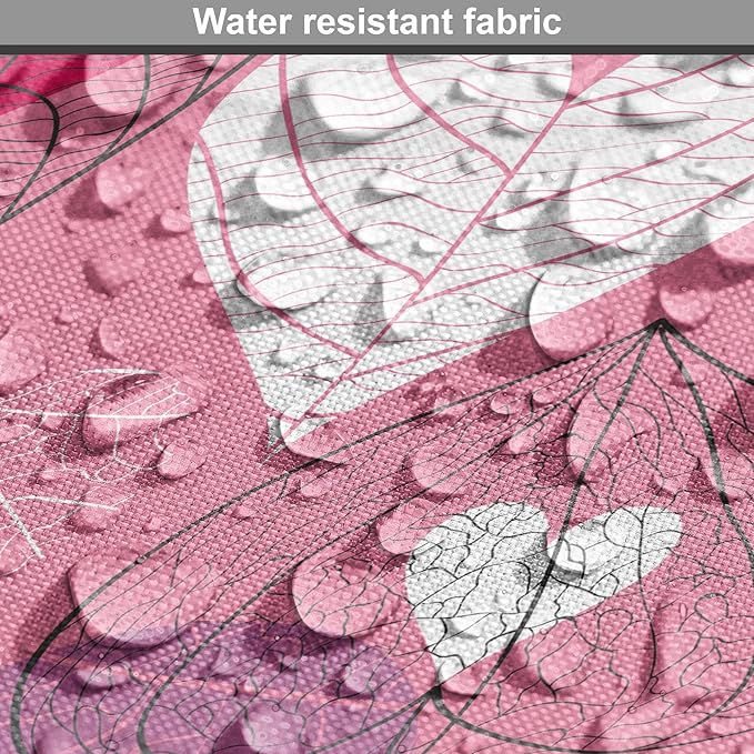 Lunarable Love Dog Crate Cover, Natural Theme Abstract Hearts Pattern Leaves Romantic Nature Art, Easy to Use Pet Kennel Cover for Small Dogs Puppies Kittens, 22 Inch, Pink Purple