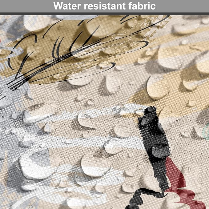 Lunarable Berries Dog Crate Cover, Random Doodle Art of Paintbrush Strokes Colorful Woodland Items Scribbles, Easy to Use Pet Kennel Cover for Medium Large Dogs, 36 Inch, Beige Multicolor