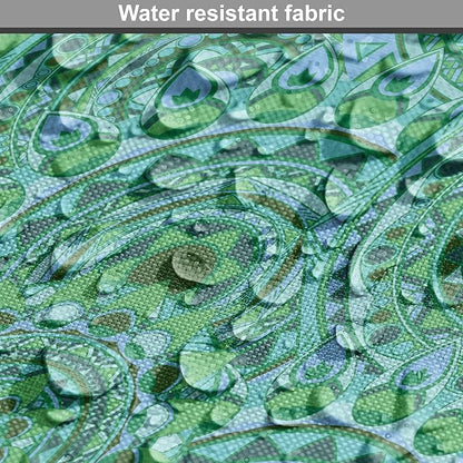 Lunarable Emerald Dog Crate Cover, Mandala Pattern with Soft Color Pattern Complex Motif Eastern Geometric Style, Easy to Use Pet Kennel Cover for Medium Large Dogs, 36 Inch, Green Blue