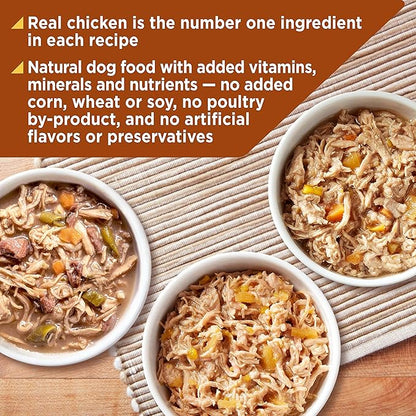 Nature’s Recipe Grain Free Chicken Recipe, Chicken & Venison Recipe and Chicken & Duck Recipe in Savory Broth Variety Pack Wet Dog Food, 12-2.75 oz. Cups, 2 Count