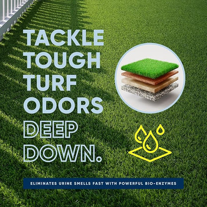 Eco Strong Outdoor Odor Eliminator Outside Dog Urine Enzyme Cleaner Powerful Pet, Cat, Animal Scent Deodorizer | Professional Strength for Yard, Turf, Kennels, Patios, Decks (128 oz W Sprayer)