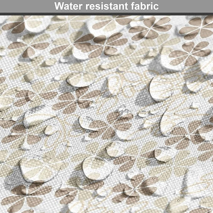 Ambesonne Flower Dog Crate Cover, Flowers Bouquet Blossoms Ornamental Simplistic Monochromic Summer Art, Easy to Use Pet Kennel Cover for Medium Large Dogs, 42 Inch, Beige Umber