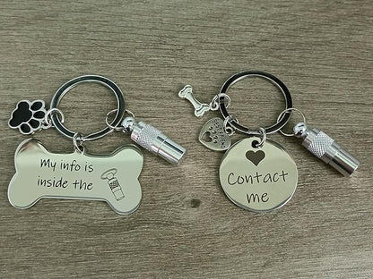 Anti-Lost Pet ID Tag, Easy Update Pet Tag, Pet Gifts,Stylish Dog and Cat ID Tags,Gifts for Dogs and cat Lovers, Address Tube- Quick and Secure Pet Information Management